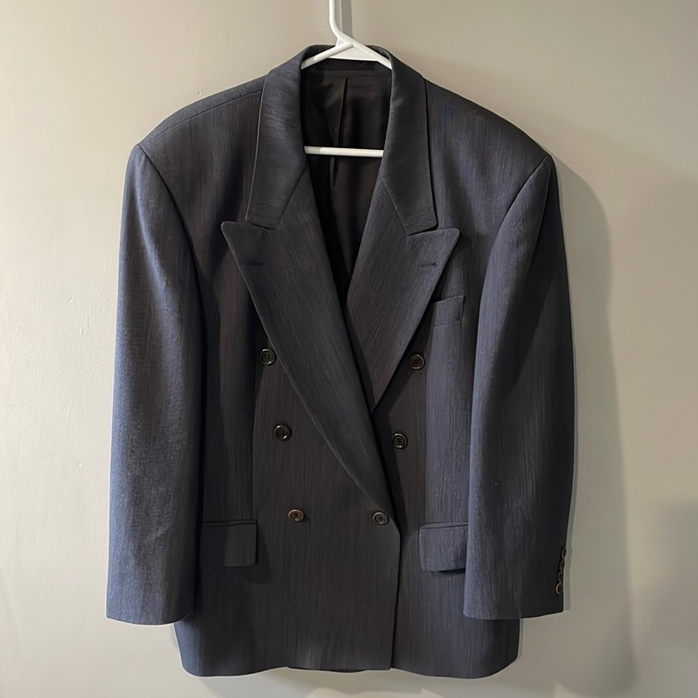 Boss Hugo Boss Al Capone Double-Breasted Suit Coat EU 38 (See measuremen…